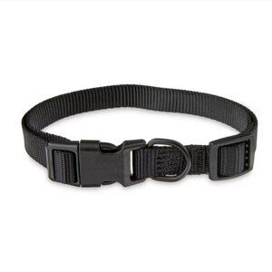 Dog Collar: NWT Snap Buckle Black, Medium